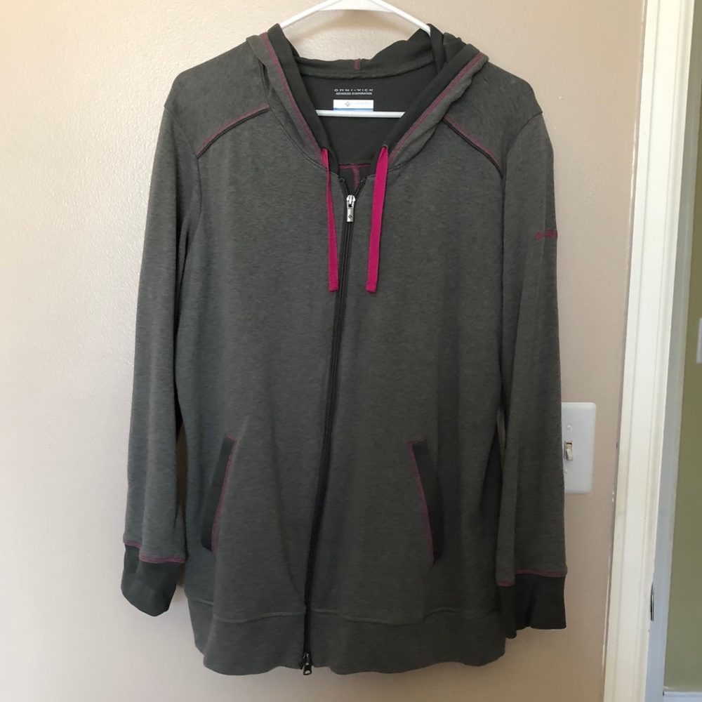 Columbia omni wick double zip sweatshirt jacket